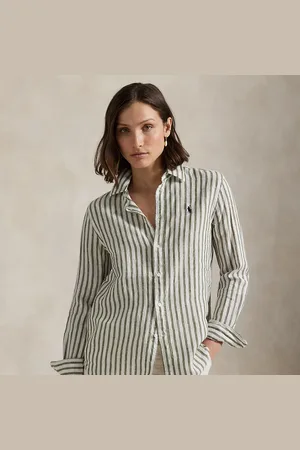 Ralph Lauren Camicia in lino a righe Classic-Fit