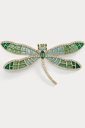 Ralph Lauren Spilla libellula placcata oro con pavé
