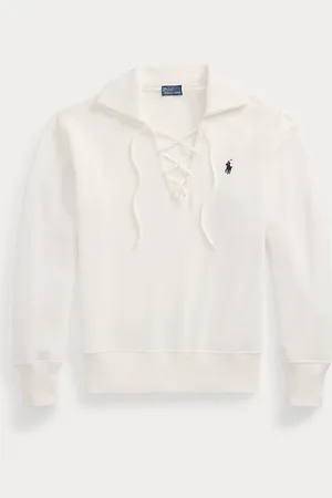 Ralph Lauren Pullover in felpa leggera con lacci