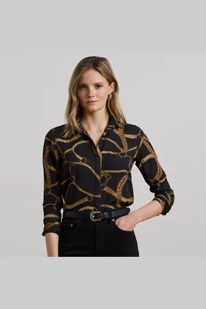 Ralph Lauren Camicia in crêpe stampata Classic-Fit