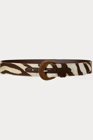 Ralph Lauren Cintura alta con fibbia in legno