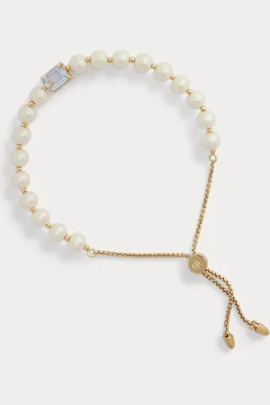 Ralph Lauren Bracciale con perle sintetiche e pietra