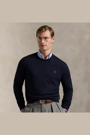 Ralph Lauren Maglia girocollo in cotone e cashmere