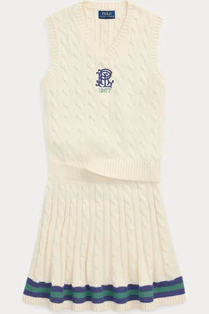Ralph Lauren Gilet e gonna in maglia di cotone