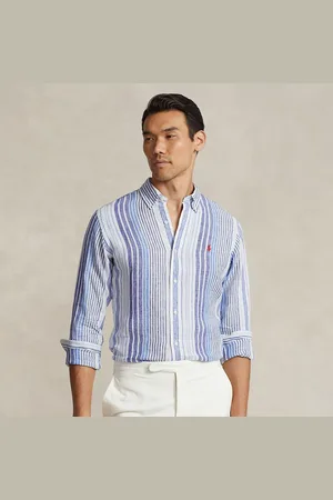 Ralph Lauren Camicia in lino a righe Classic-Fit