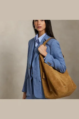 Ralph Lauren Tote Polo Play grande in camoscio