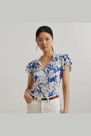 Ralph Lauren Top in jersey con stampa foglie di palma