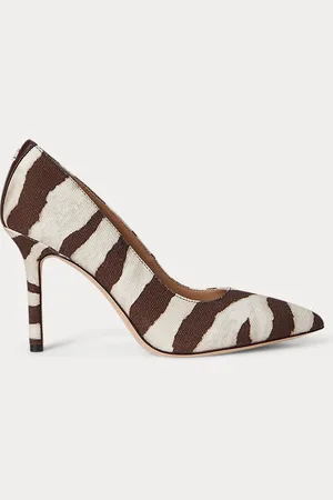 Ralph Lauren Décolleté Lindella II in tela zebrata