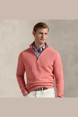 Ralph Lauren Maglia in piqué di cotone con cerniera
