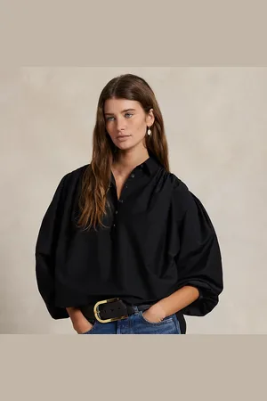 Ralph Lauren Camicia in cotone e seta con pieghe