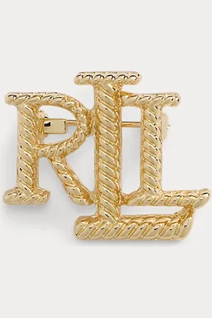 Ralph Lauren Spilla con logo placcata oro