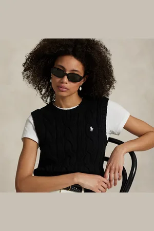 Ralph Lauren Gilet corto in cotone a trecce