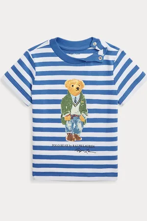 Ralph Lauren Maglietta Polo Bear in jersey a righe