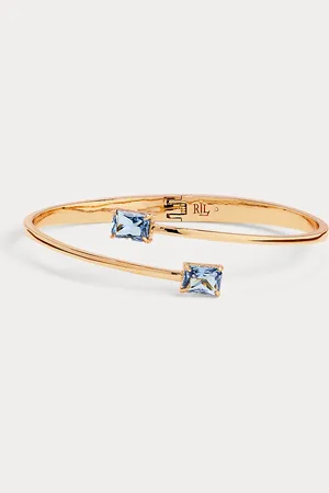 Ralph Lauren Bracciale dorato a cerniera con pietre