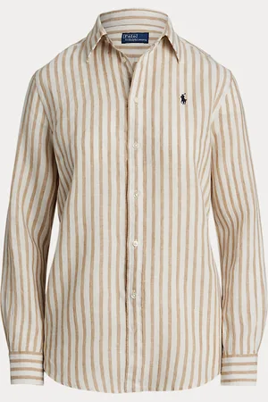 Ralph Lauren Camicia in lino a righe Classic-Fit