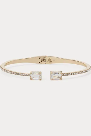 Ralph Lauren Bracciale placcato oro con pavé e pietre