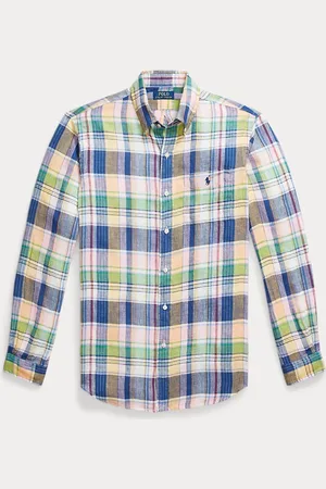 Ralph Lauren Camicia in lino scozzese Classic-Fit