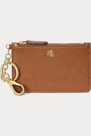 Ralph Lauren Portacarte in pelle effetto texture