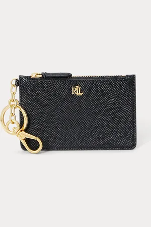 Ralph Lauren Portacarte in pelle effetto texture