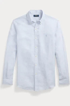 Ralph Lauren Camicia in lino a righe Custom-Fit