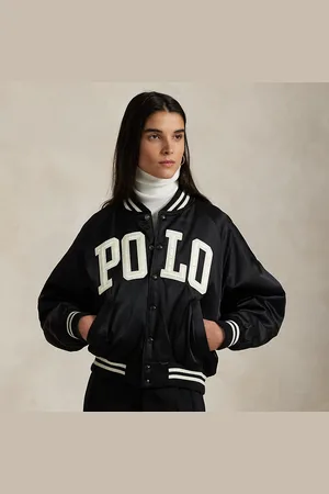 Ralph Lauren Bomber in raso con logo