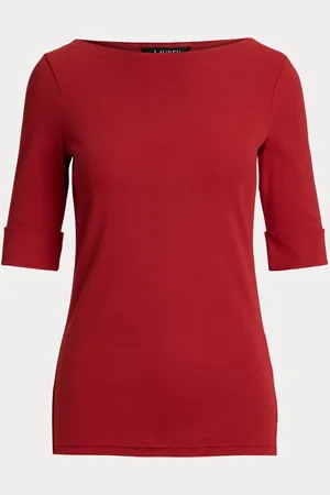 Ralph Lauren Maglietta con scollo a barchetta stretch