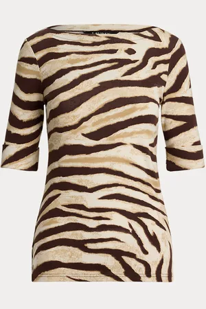 Ralph Lauren Petite - Maglietta in cotone con stampa zebrata