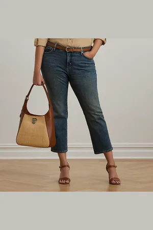 Ralph Lauren Taglie Plus - Jeans dritti alla caviglia a vita media