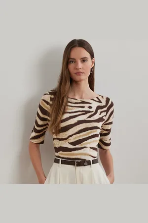 Ralph Lauren Maglietta in cotone con stampa zebrata