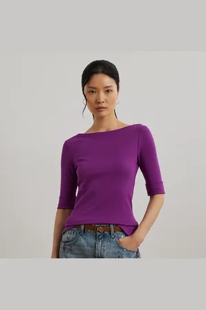 Ralph Lauren Maglietta con scollo a barchetta stretch