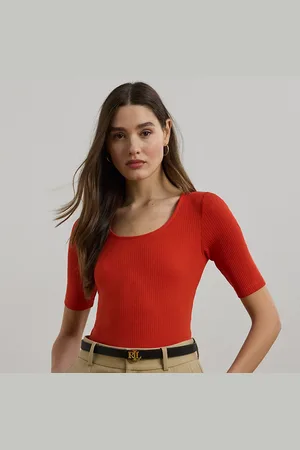 Ralph Lauren Maglietta a coste con maniche al gomito