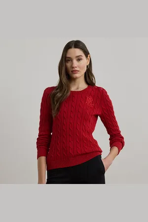 Ralph Lauren Maglia in cotone a trecce con bottoni