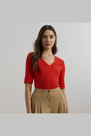 Ralph Lauren Maglietta in cotone con scollo a V