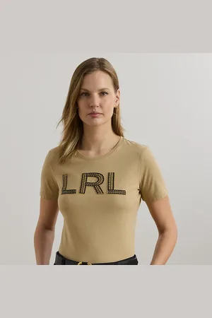 Ralph Lauren Maglietta in jersey con logo di perline