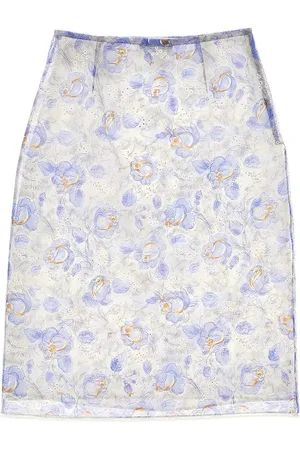 Prada Gonna midi in nylonette stampato