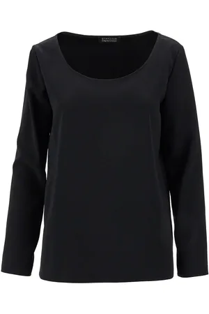 GIANLUCA CAPANNOLO Top in cady con scollo rotondo