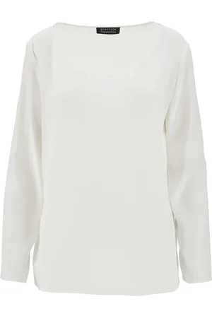 GIANLUCA CAPANNOLO Top in cady con scollo rotondo