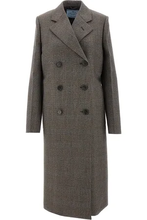 Prada Cappotto in Principe di Galles e viscosa