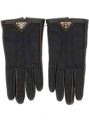 Prada Guanti in Re-Nylon e nappa