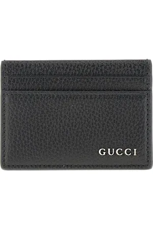 Gucci Portacarte in pelle martellata con logo Uomo Unica