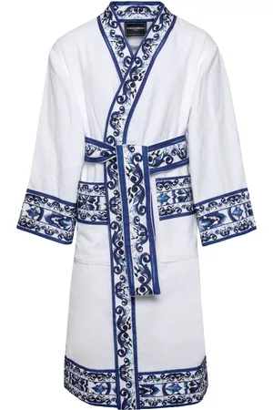 Dolce & Gabbana Accappatoio con bordi blu Casa S