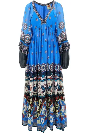 Farm Rio Maxi abito in georgette Ainika Tiles