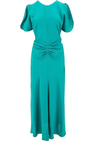 Victoria Beckham Abito midi con vita arriccita