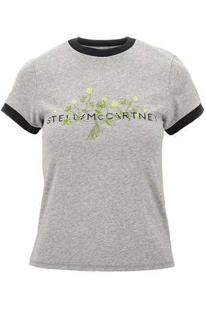 Stella McCartney T-shirt con ricamo floreale