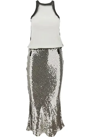 The Attico Abito midi in jersey e paillettes