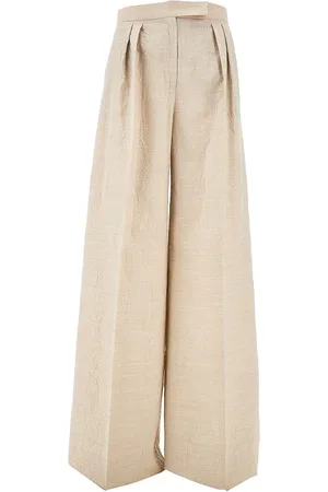 Max Mara Pantalone a gamba ampia effetto stropicciato