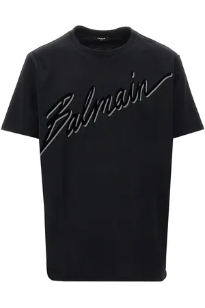Balmain T-shirt con firma floccata Uomo S