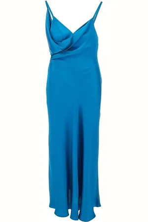 Alberta Ferretti Abito midi in raso con drappeggio