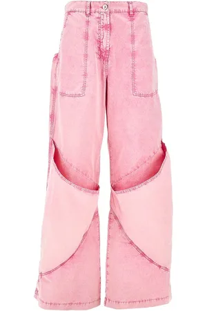 The Attico Pantalone baggy in denim slavato