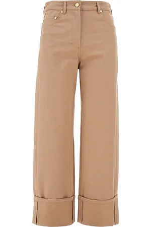 Max Mara Pantalone in denim con risvolto
